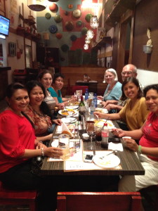 Last team meal in Guayaquil, Ecuador