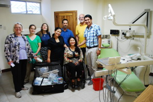 Group with Dr. Ignacio Villon at the dental clinic